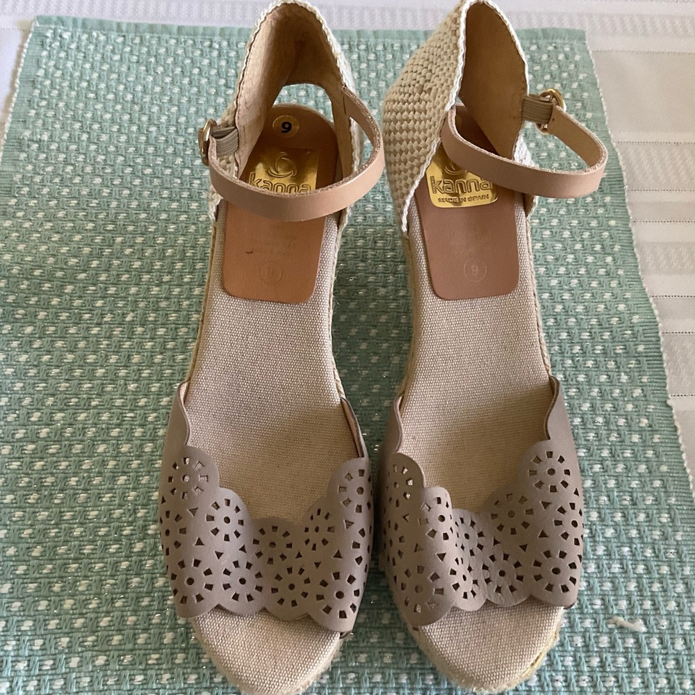 🔖 Kanna🔖 Espadrille Wedge - Picture 2 of 8